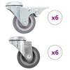 vidaXL Gibljiva kolesa z luknjami za sornik 12 kosov 50 mm