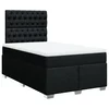 Vidaxl Box spring postelja z vzmetnico črn 120x200 cm blago