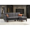 ATELIER DEL SOFA Ugaona garnitura Polya Dark Grey