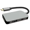 PremiumCord USB-C na HDMI RJ45 PD adapter, aluminijasto ohišje