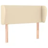 Vidaxl Vzglavje z ušesi krem 103x23x78/88 cm blago