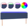 Vidaxl LED posteljno vzglavje modro 180x5x78/88 cm blago