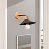 Opviq Zidna lampa E27 Socket, Crno-Hrast