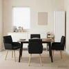 Trpezarijske stolice 4 pcs Tkanina Crna 60 x 56 x 96 cm