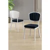 Hanah Home set trpezarijskih stolica Nape 4 kom, antracit tkanina Babyface, bele metalne noge