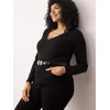 Trendyol Curve Ženski bodi Tbbaw26Cs00001, Crni