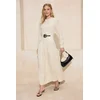 Trendyol Modest Ženska haljina Tctss26Eb00011, Bež