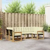 Set vanjskih sofa s jastukom 6 pcs Bijela i krem