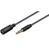 MicroConnect Avdio 3,5mm podaljševalni kabel, 2m Minijack, tanek, črn