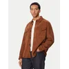 Tommy Hilfiger Usnjena jakna MW0MW44839 Rjava Oversize