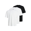 JACK & JONES Majica JJHUGO črna/bela