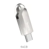 Hoco Pendrive 64 GB USB 3.0 (USB A + USB C) Hoco UD8 nikl