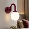 Opviq zidna lampa Loop-20451-E, 1 × E27, bordo