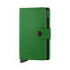 Usnjena denarnica Secrid Miniwallet Matte Bright Green zelena barva