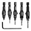 OEM Set Svedri za Confirmate 5-12mm – 5 Kos, Ključ, Inox, Črn | na Vrtalnike, 1/4 (6.35mm)