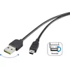 Renkforce USB 2.0 priključni kabel [1x USB 2.0 vtič A - 1x USB 2.0 vtič Mini-B] 1.80 m črn uporaben na obeh straneh
