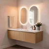 Skye Decor Set kupatilskog ormarića sa umivaonikom i ogledalom, 2 dela, Krem