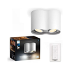 Philips - LED prigušiva spot svetiljka Hue PILLAR 2xGU10/4,2W/230V + daljinski upravljač, bela