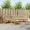 Set vanjskih sofa s jastukom 4 pcs Bijela i bež