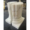 Casa Padrino luxury marble bookend set baroque columns white H. 21 cm