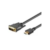 WENTRONIC HDMI - DVI kabl, 3m, Crni