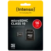 (Intenso) Micro SD Kartica 16GB Class 10 (SDHC & SDXC) sa adapterom - SDHCmicro+ad-16GB/Class10