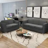 Dvodijelni set sofa od tkanina tamnosivi