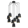 Eglo 39739 - Luster na sajli BERNABETTA 9xE27/40W/230V crne boje