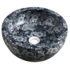 PRIORI pultni keramični umivalnik O 41 cm, modri cvetovi - Modra - 41x15 cm - Sapho - PRIORI - 24 - Keramika - Krog - 410 - 150 - 410 - 14