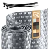 KADAX Sivi ograjni trak za ograjne panele, 19 cm, 2,55 m, zaščita za ograjo