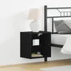 Floating Shelf with LED Light s policom Crna 40 x 28,5 x 40 cm