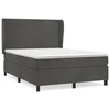 Vidaxl Box spring posteljni z vzmetnico temno siv 140x190 cm žamet