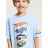Sinsay - Dvodelna pamučna pidžama Hot Wheels - bledoplavo
