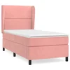 Vidaxl Box spring postelja z vzmetnico roza 100x200 cm žamet