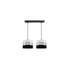Luster na sajli CORAL 2xE27/60W/230V crno-bela