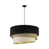Duolla - Luster na sajli DEVON 1xE27/40W/230V, prečnik 45 cm, crna/bež
