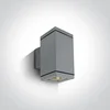 Zidna svjetiljka Cube-WL2, E27 PAR30, 2x75W, IP54, siva