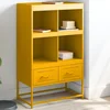 Visoka komoda boja senfa 68x39x111,5 cm od čelika