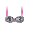 BUFFALO Bikini zgornji del neonsko rumena/roza/črna/bela