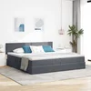 Krevet s od storage s madracem Tamno siva 200 x 200 cm Baršun