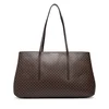 Ročna torba Calvin Klein Emblem Aop Medium Work Tote LV04F3786G Temno rjava