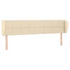Vidaxl Vzglavje z ušesi krem 163x23x78/88 cm blago