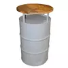 Barski sto (metal/drvo), bela