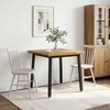 vidaXL 80 x 80 x 75 cm Masiven les akacije Bela in črna Kvadrat