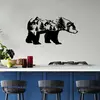 Wallity Zidna dekoracija Bear Of The Forest, 37 x 70 cm, Crna