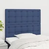 Vidaxl Vzglavje postelje modro 90x5x118/128 cm blago