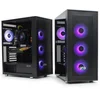 Kuciste Elite 3718 Midi Tower, ATX, ugradjena 4 RGB kulera, Crno