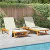 Ležaljka 2 pcs Smeđa 65 x 199 x 84 cm Čvrsto drvo akacije