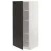METOD Visoki element s policama, bela/Nickebo boja antracita, mat, 60x60x140 cm