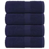 Vidaxl vidaXL Brisače, 4 kosi, temno modre, 30 x 30 cm, 100 % bombaž